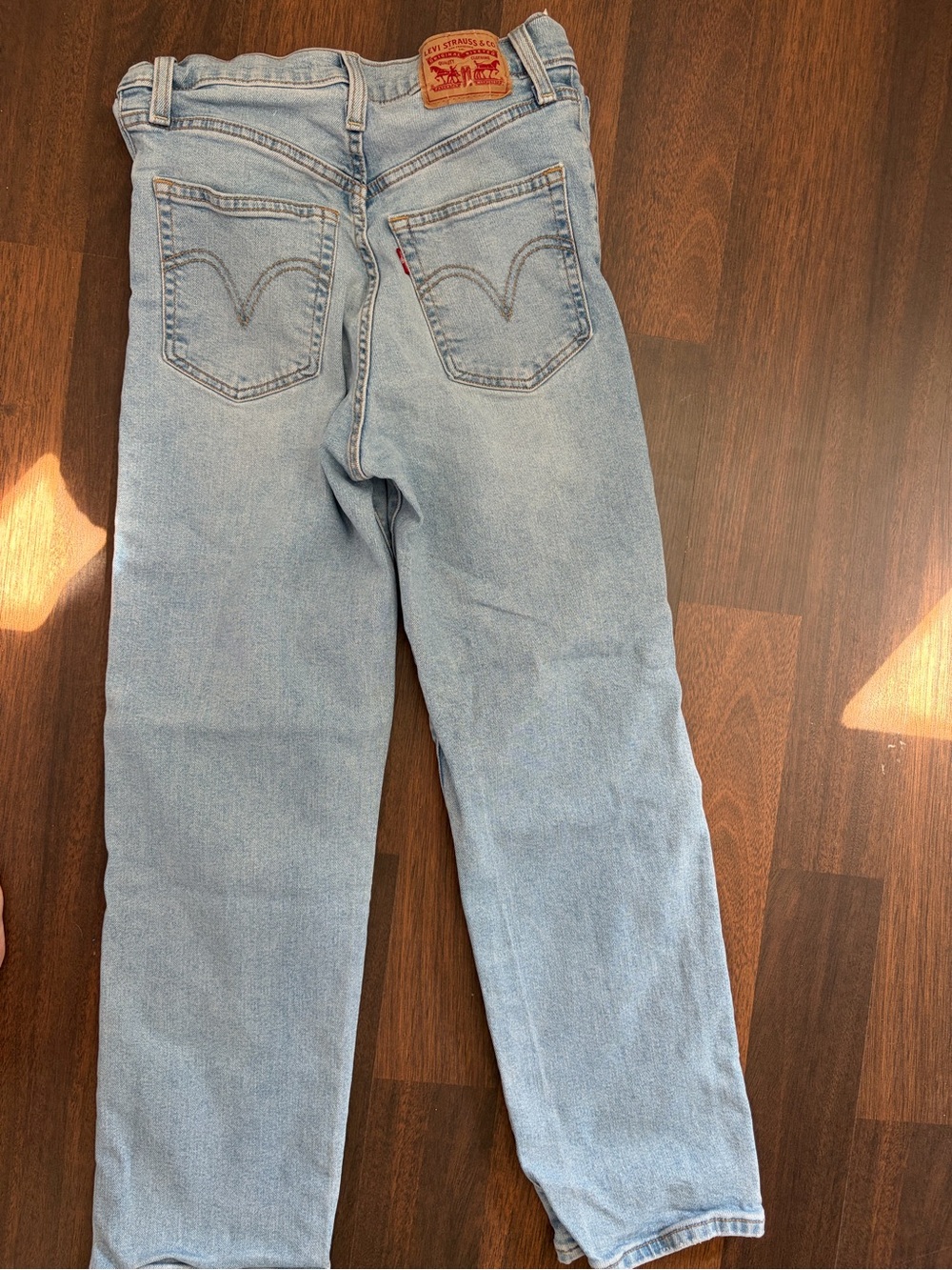 Levi's Light Blue Straight-Leg High-Rise Jeans with Button Fly - Picture 5 of 5